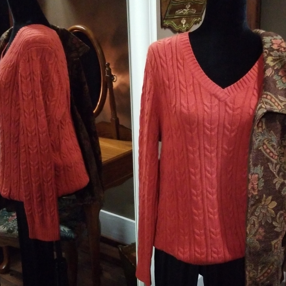 Croft & Barrow Orange Sweater X-lrg